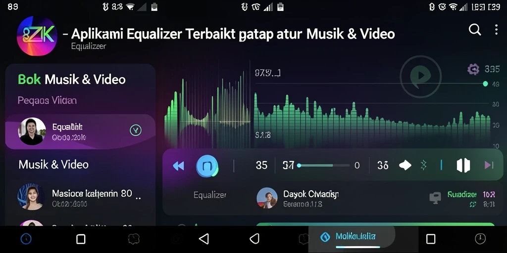 Tampilan antarmuka pengguna 8ZK yang mendukung fungsi Equalizer.
