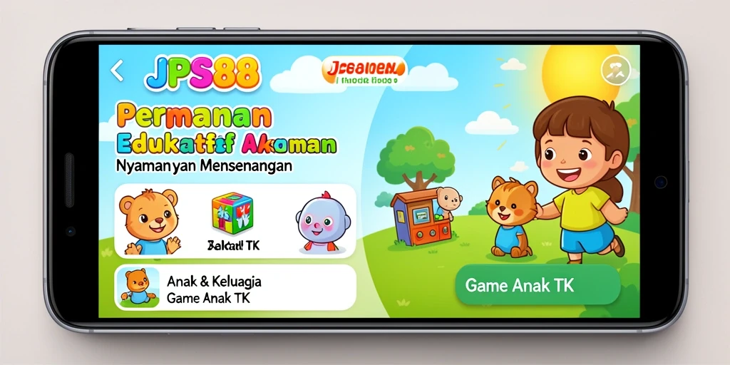 Tampilan antarmuka colorful dan fungsi permainan edukatif JPS88.