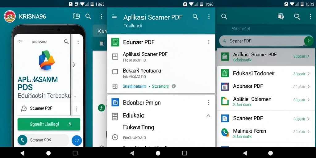 Antarmuka KRISNA96 menampilkan fungsi scanner PDF yang mudah digunakan.