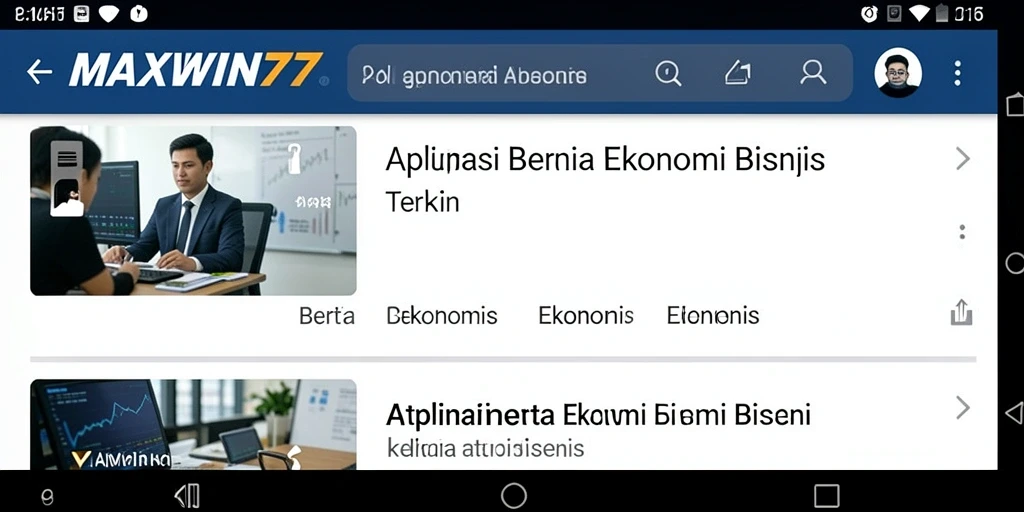 Antarmuka sederhana dan informatif dari MAXWIN77 untuk berita ekonomi.