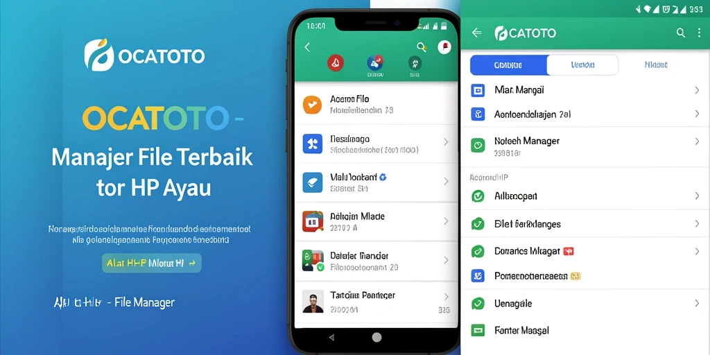 Tampilan antarmuka OCATOTO yang sederhana dan intuitif untuk manajer file.