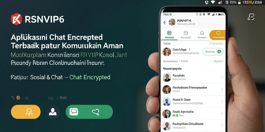 Antarmuka <strong>RSNVIP6</strong> yang intuitif untuk chat aman dan terenkripsi.