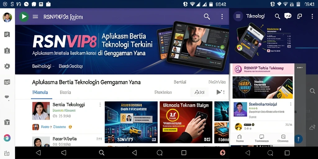 Antarmuka aplikasi RSNVIP8 yang modern dan informatif.