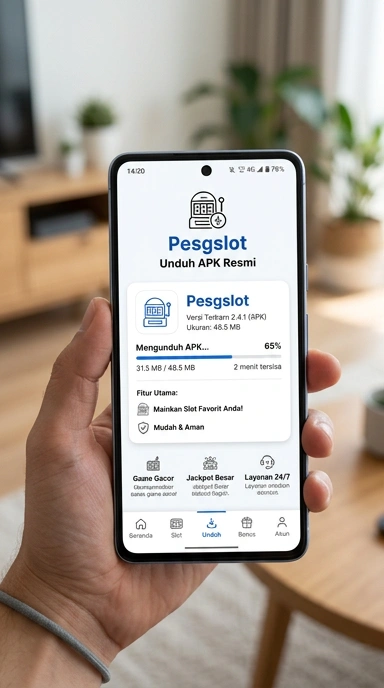 Tampilan halaman APK pesgslot